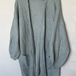 American Eagle Outfitters Textured Knit Cardigan - Light green